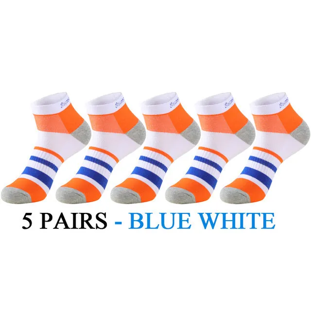 5 Pairs Lot Running Cotton Casual Combed Outdoor Ankle Socks for Men