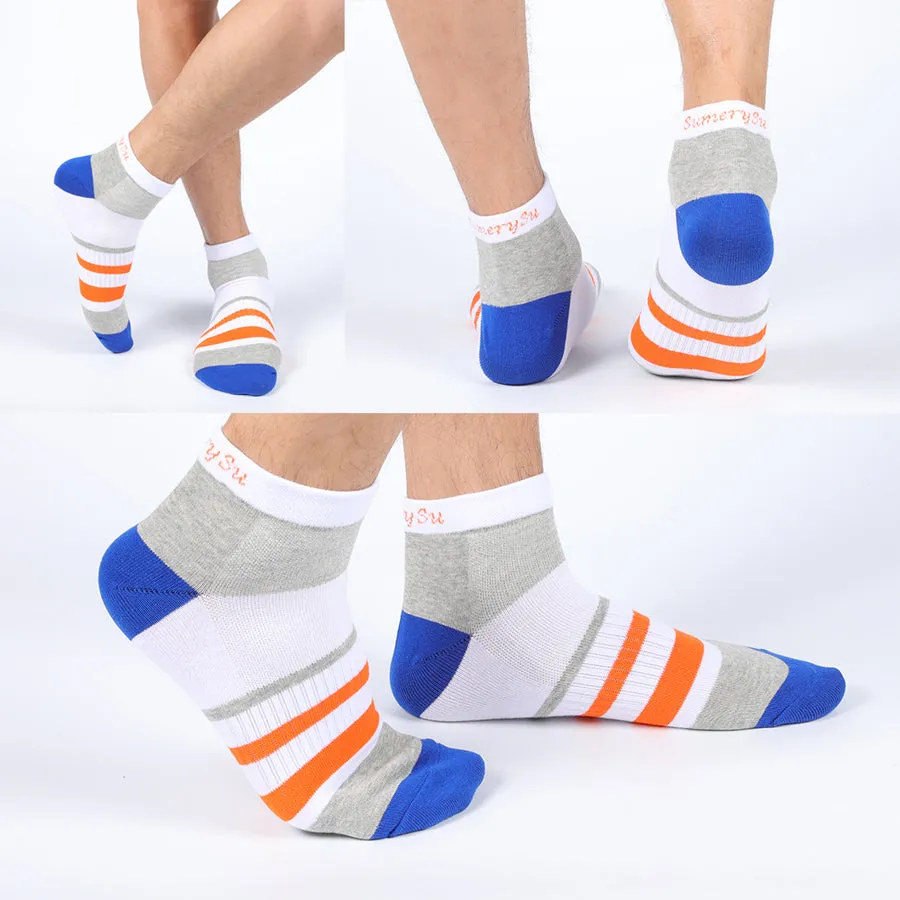 5 Pairs Lot Running Cotton Casual Combed Outdoor Ankle Socks for Men