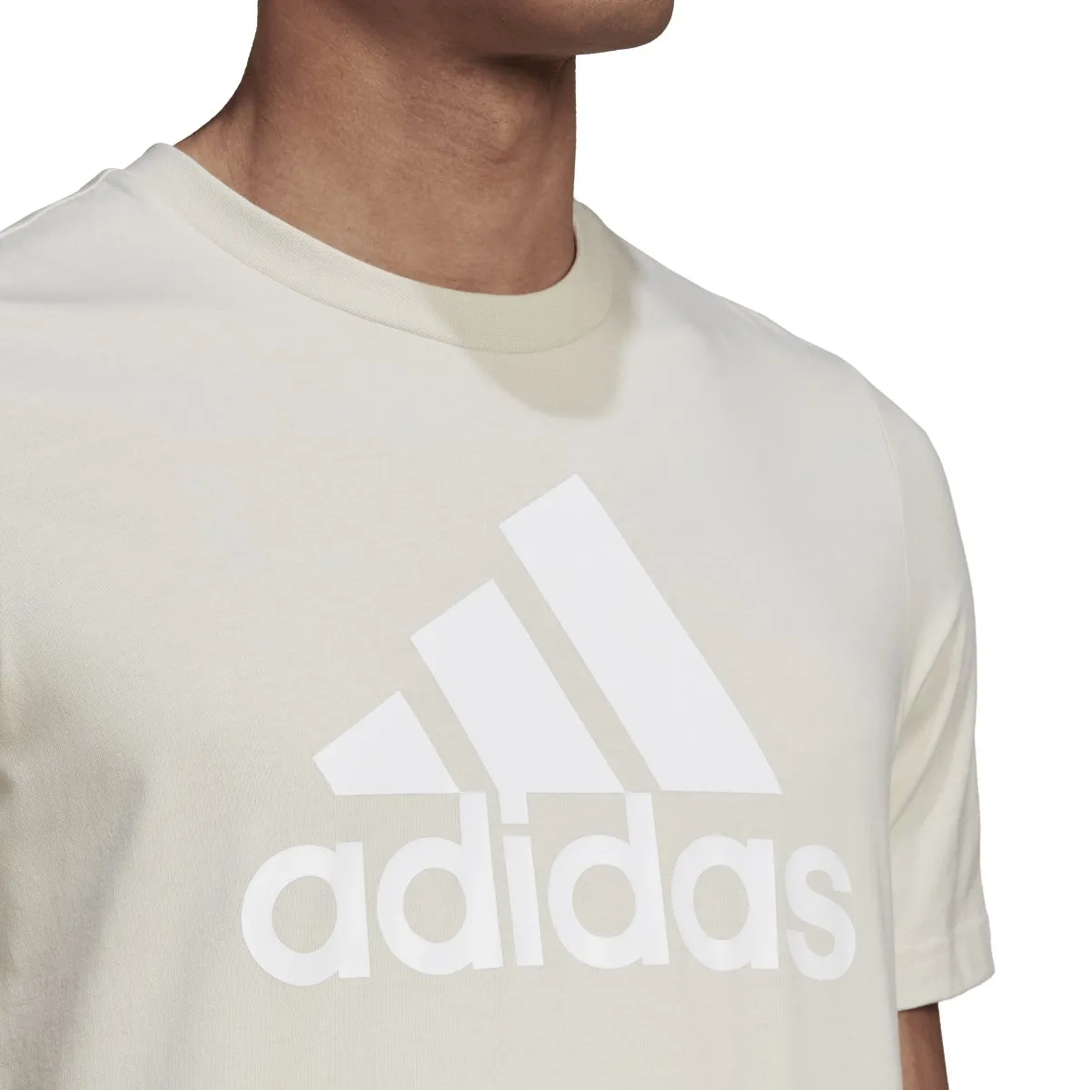 ADIDAS MEN'S ESSENTIALS BIG LOGO STONE TEE