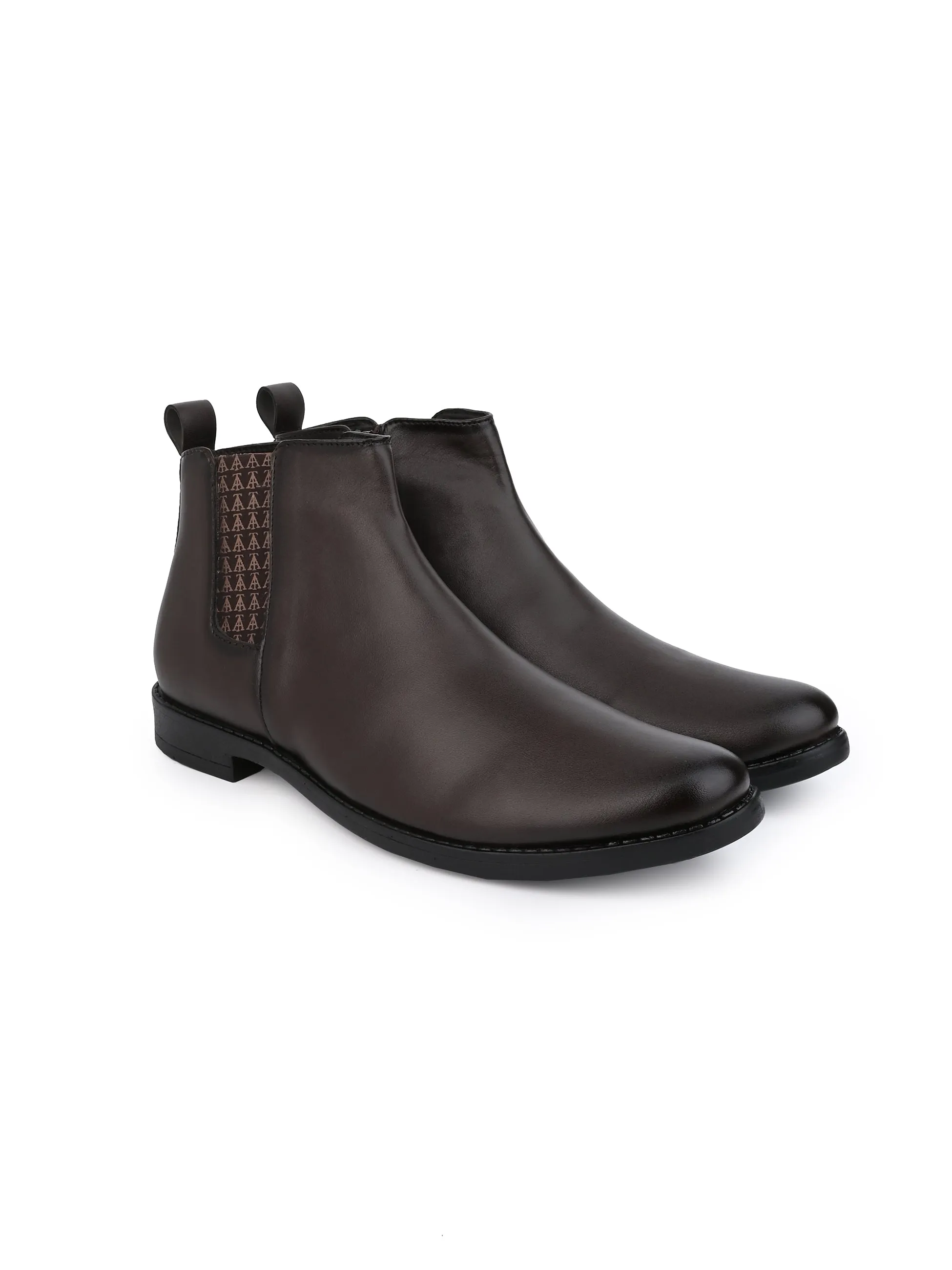 Alberto Torresi Synthetic Brown Chelsea Boots For Men