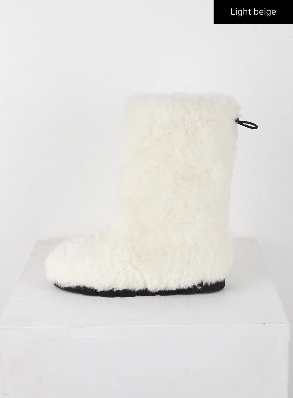 Basic Faux Fur Middle Boots CD322