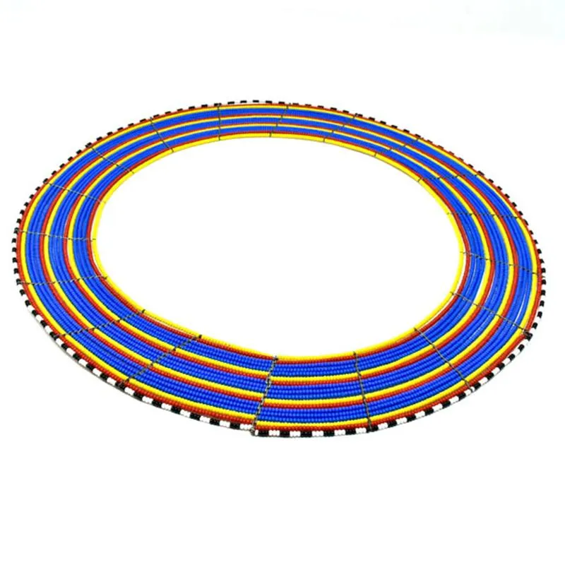 Blue Striped Maasai Collar 06 | Handmade in Tanzania