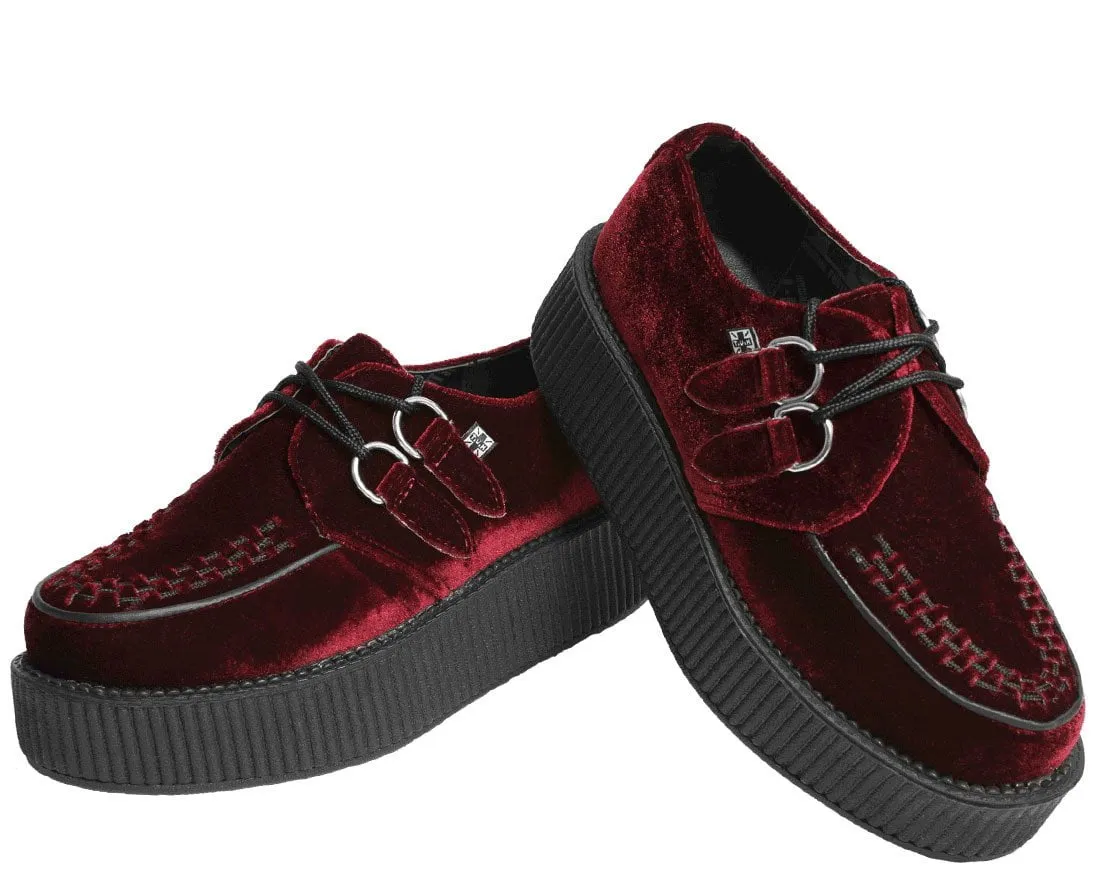 Burgundy Velvet Viva Mondo Creepers