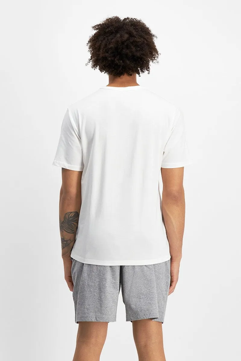 CHAMPION MEN'S SCRIPT SHORT SLEEVE WHITE TEE