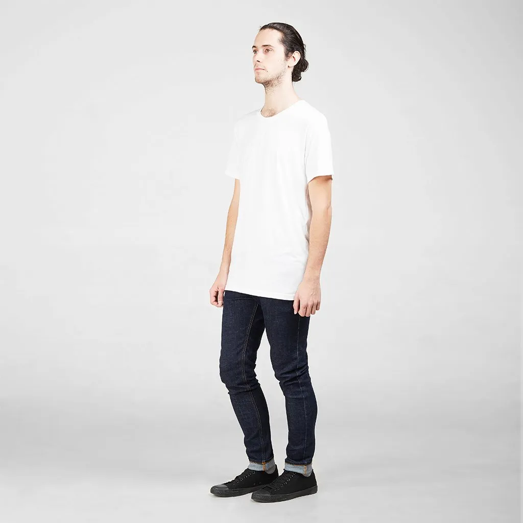 Cotton Tall Crew | White