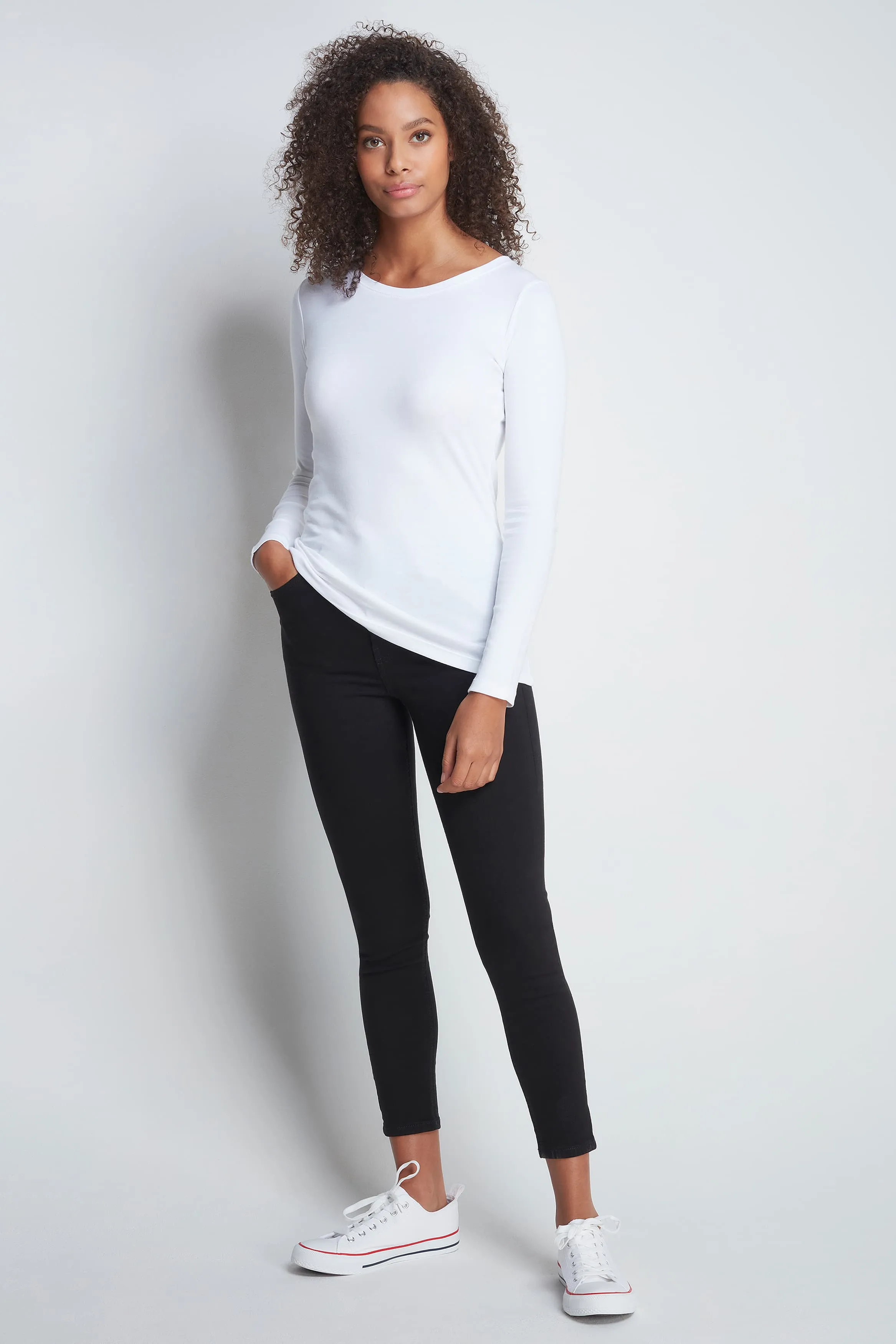 Crew Neck Long Sleeve Cotton TENCEL Modal Blend T-shirt Bundle | Multiple Colours