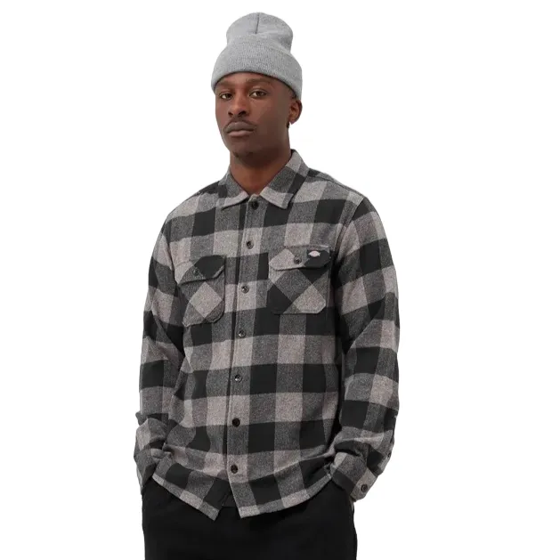 Dickies unisex adult cotton flannel shirt New Sacramento DK0A4XDZGYM gray