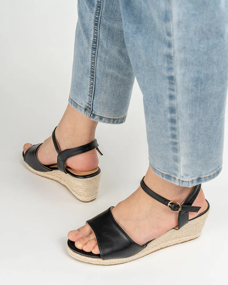 Espadrille Platform Open Toe Wedge Sandals