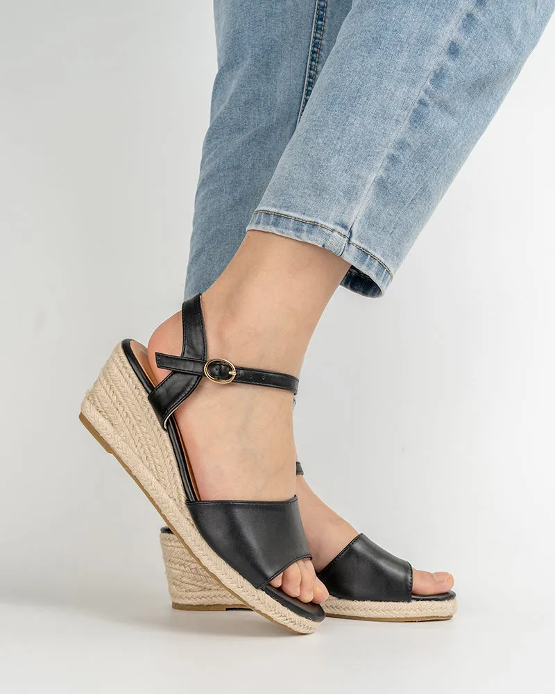 Espadrille Platform Open Toe Wedge Sandals