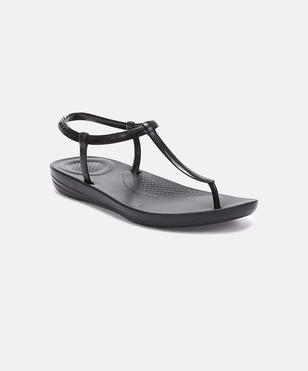 FitFlop iQushion Splash Pearlised Thongs Black