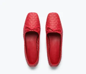 Freda Salvador Jada Square Toe Ballet Flat Crimson Red