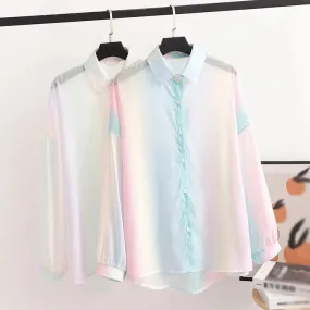 Gradient Chiffon Blouse AD210212