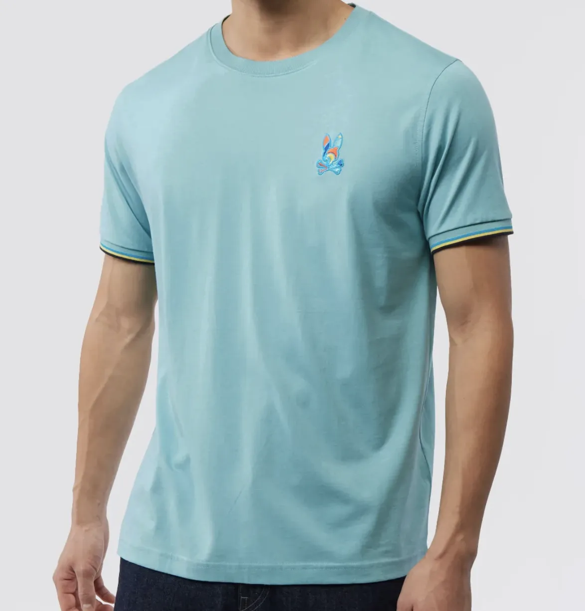 Hilsboro Chest Hit Multi Bunny Tee (Coastal Blue) /D14