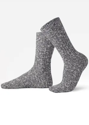 Ink Slub-Knit Slouch Socks