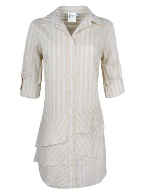 Jenna Dress Natural/White Stripe - Webstore Exclusive