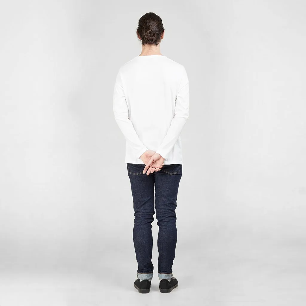 Long Sleeve Pocket T-Shirt | White