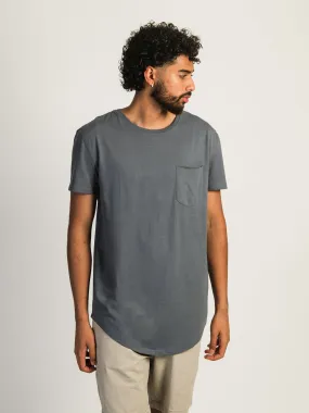 LONGLINE TEE - STEEL BLUE