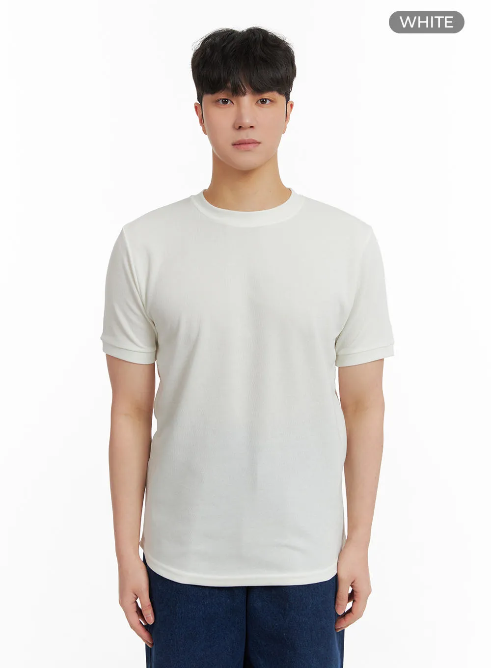 Men's Solid Basic T-Shirt IA402