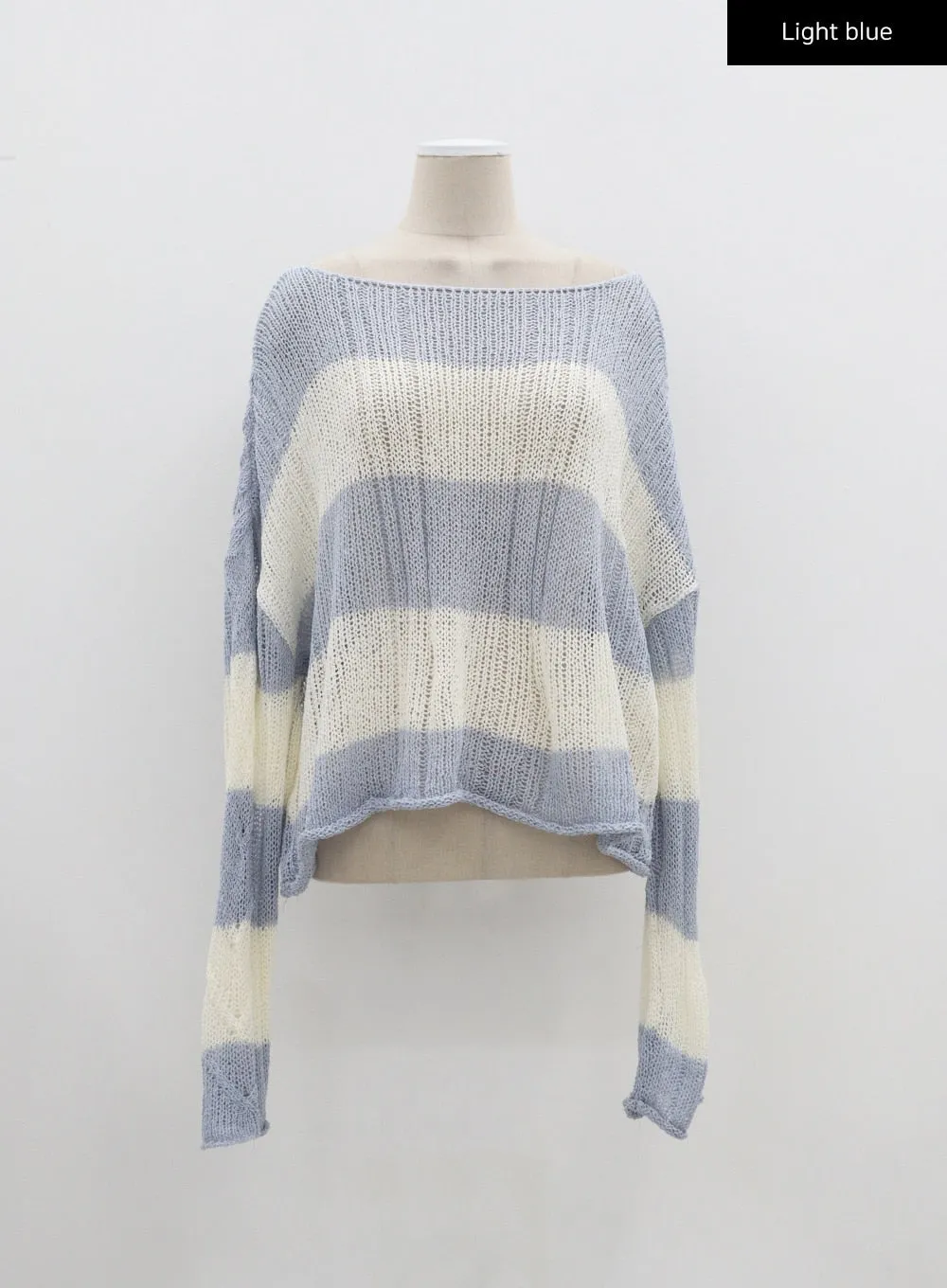 Mesh Stripe Sweater BA310