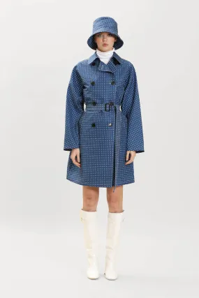 Microdot Raincoat Navy