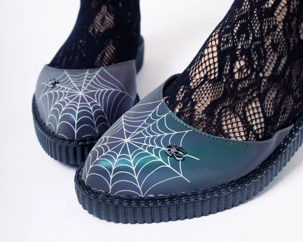 Midnight Chameleon Spiderweb Glow Sandal