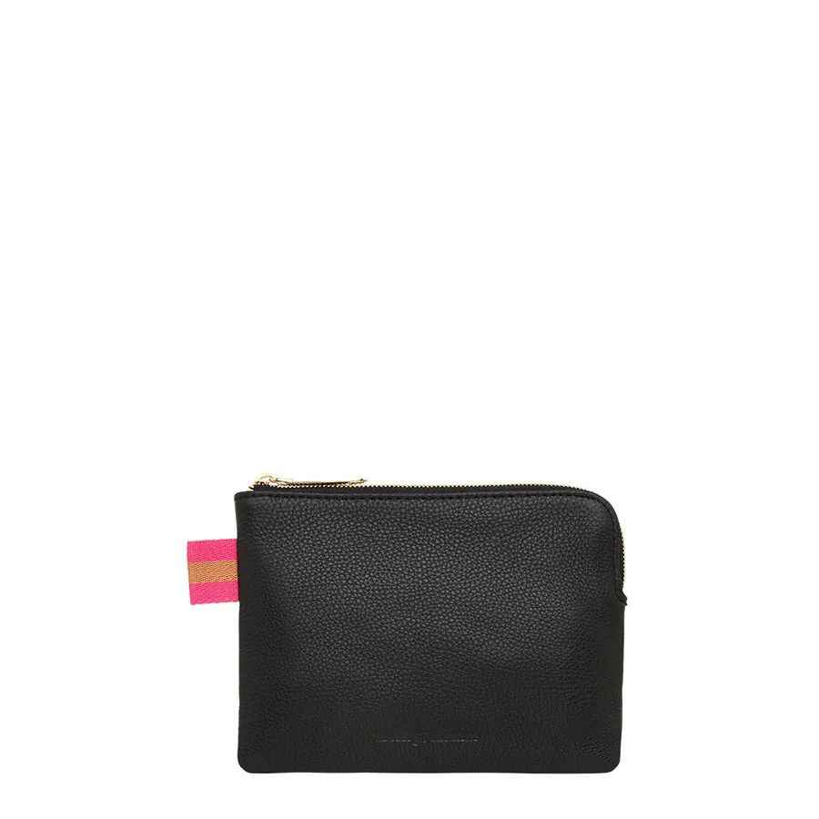 PAIGE COIN PURSE - BLACK LEATHER