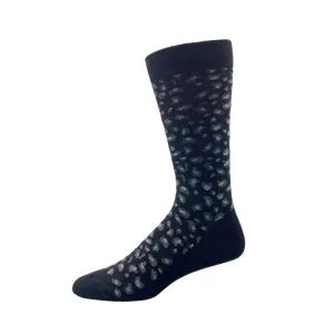 "Leopard " Print Cotton Dress Sock by Point Zero -Large