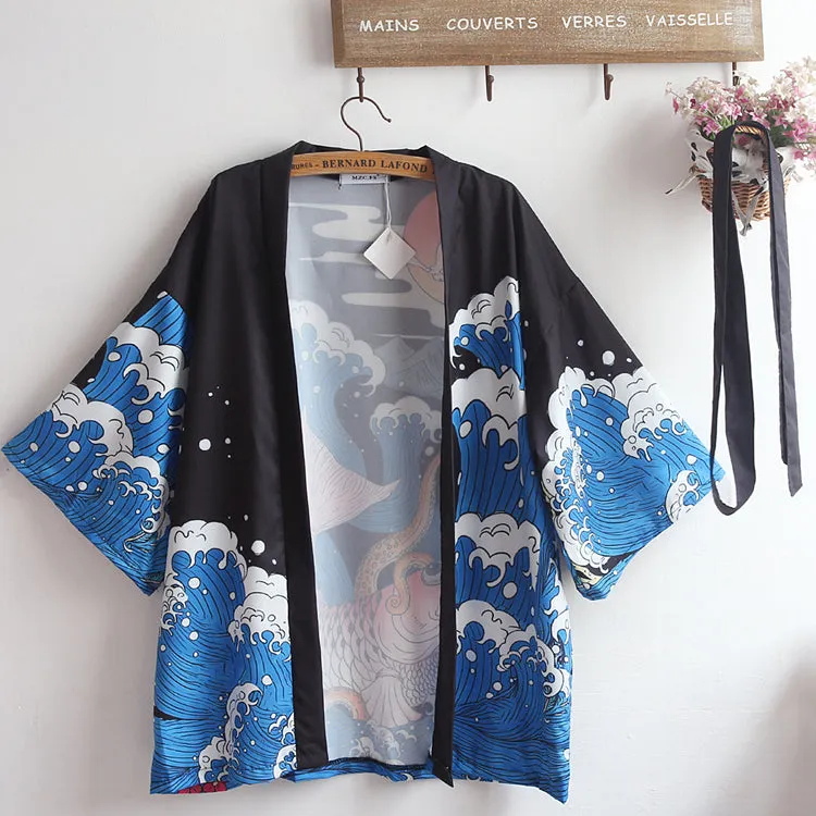 Red-Crowned Crane Printing Bathrobe AD12260