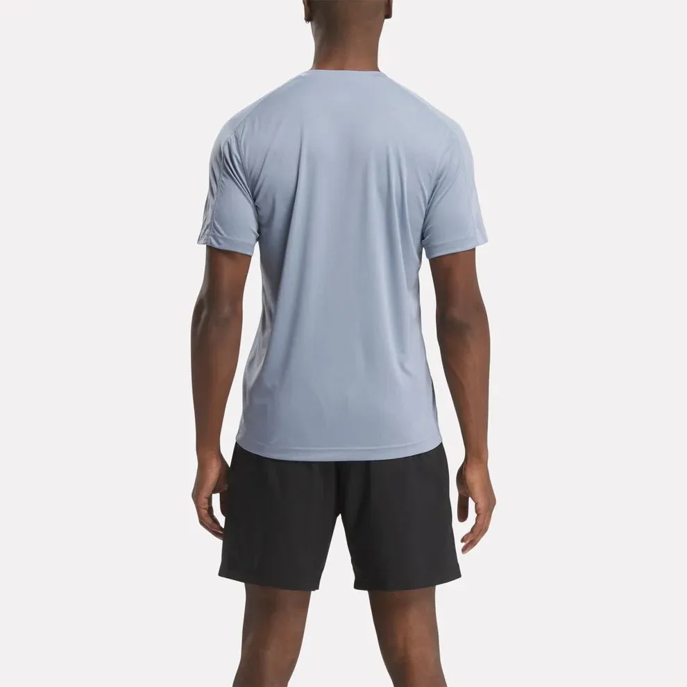 REEBOK MEN'S SS TECH BLUE TRAINING TEE