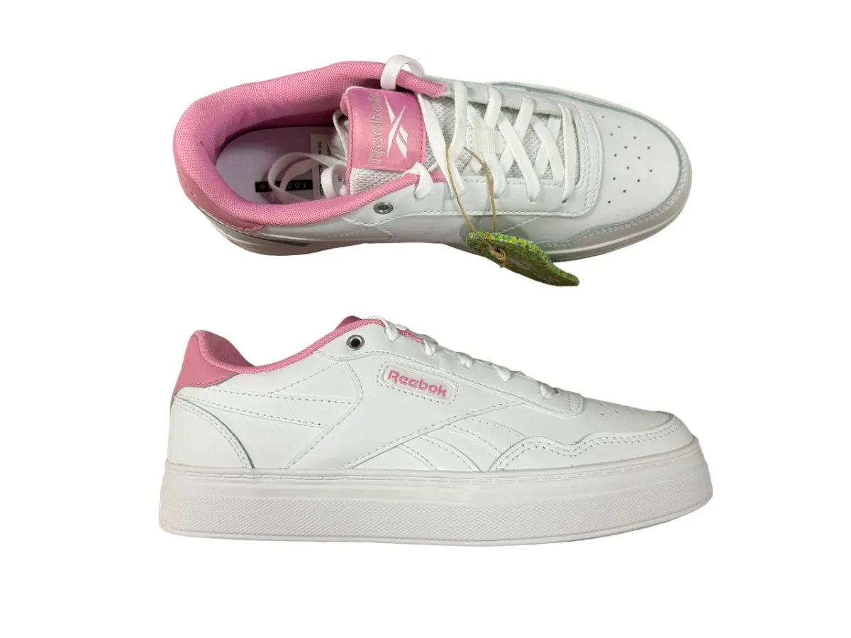 REEBOK WOMEN'S COURT PLATFORM WHITE/PINK SHOES