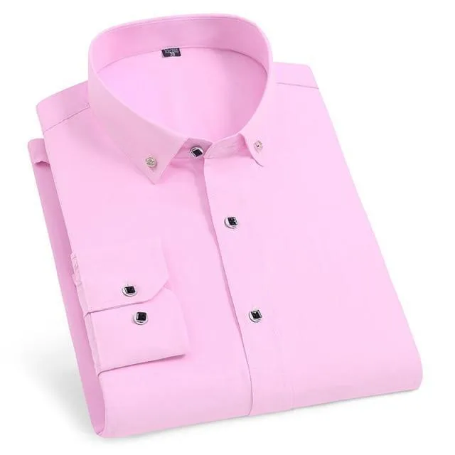 Refined Gentleman Men Dress Shirt