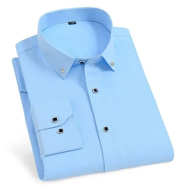 Refined Gentleman Men Dress Shirt