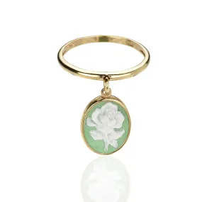 Rose Cameo Dangle Ring