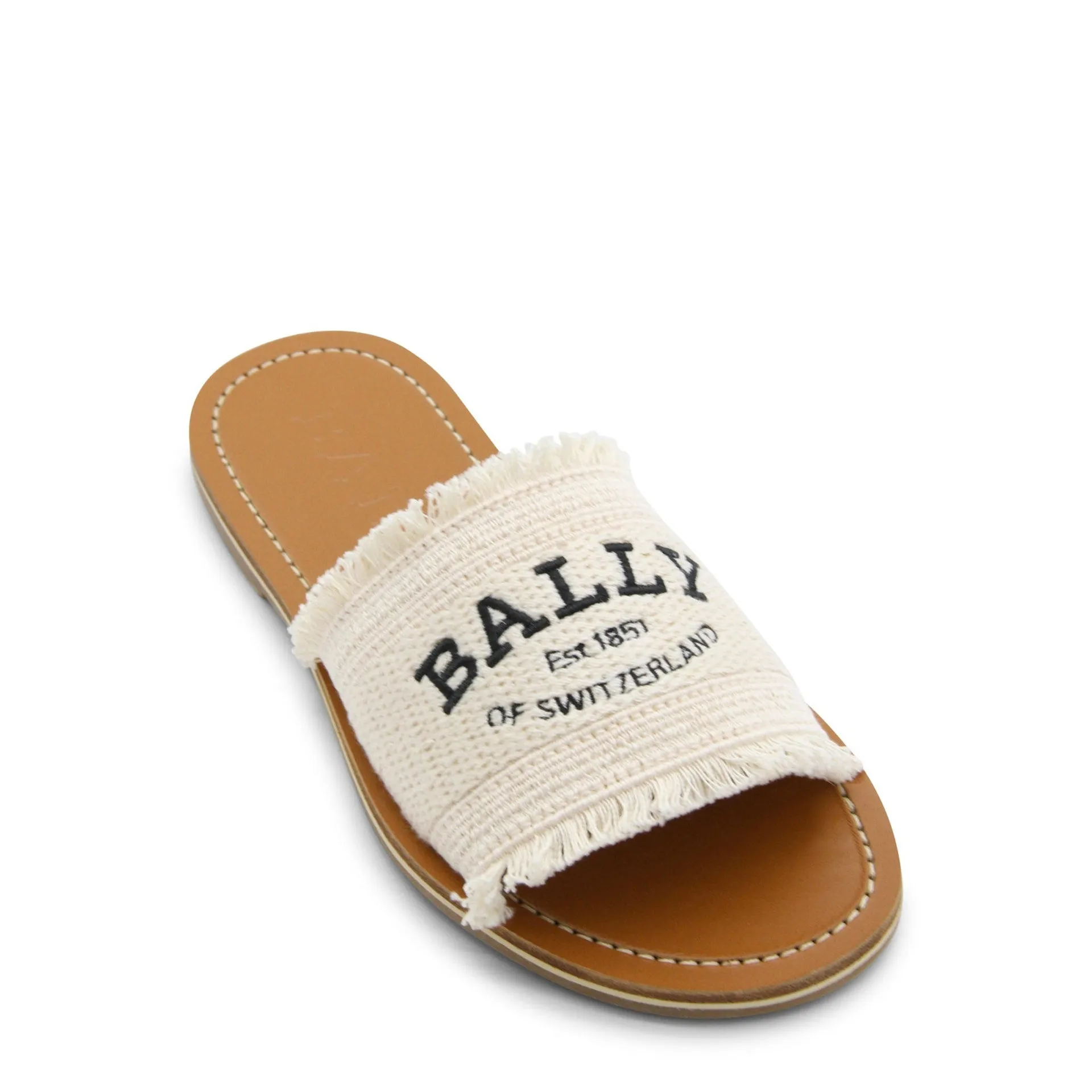 Sandali piatti con logo Bally