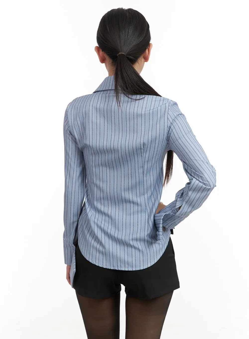 Slim Stripe Collar Shirt CA409