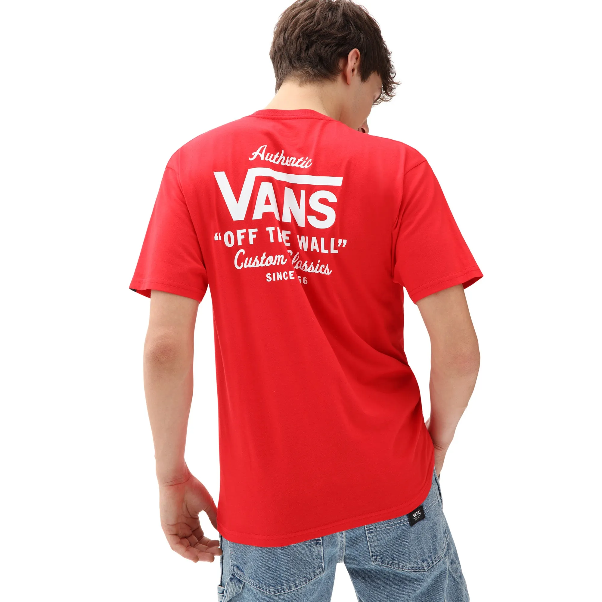 T-Shirt Vans MN Holder ST Classic High Risk Red/White