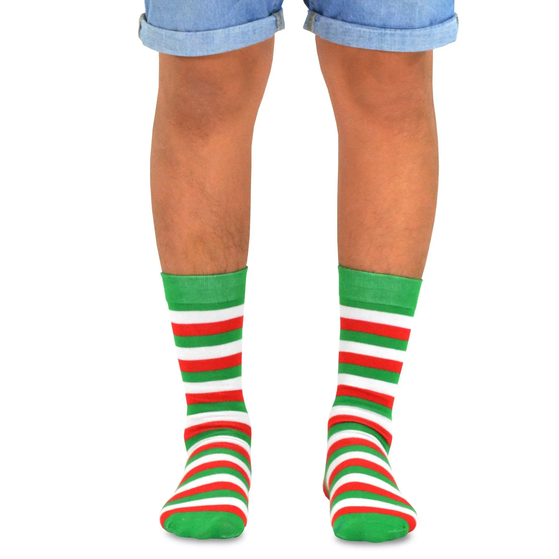 TeeHee Socks Men's Christmas Crew Assorted 12-Pack Gift Box A (51128)