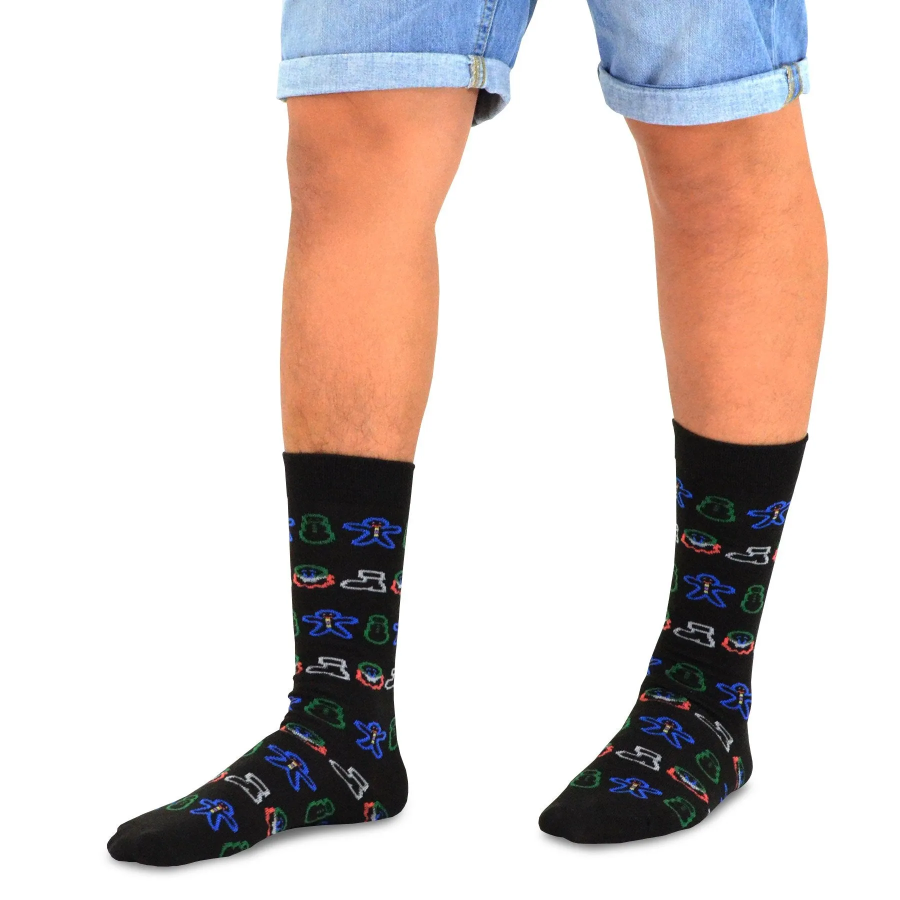 TeeHee Socks Men's Christmas Crew Assorted 12-Pack Gift Box A (51128)