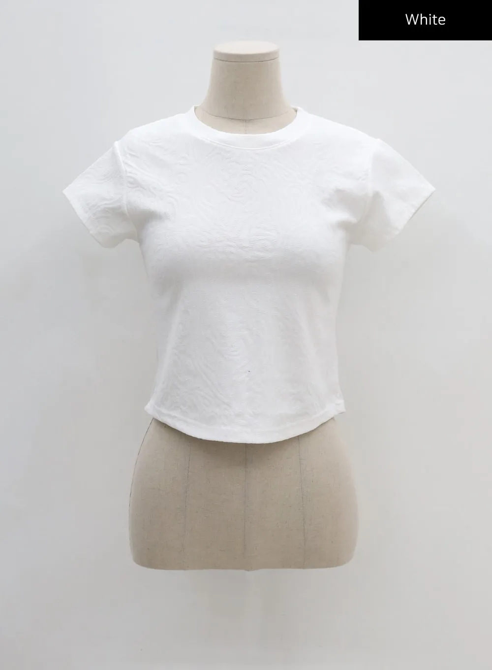 Textured Cropped T-Shirt CU14