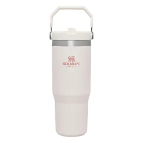 The 30oz IceFlow Flip Straw Tumbler in Rose Quartz