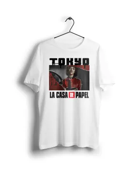 Tokyo La Casa De Papel - Digital Graphics Basic T-shirt White