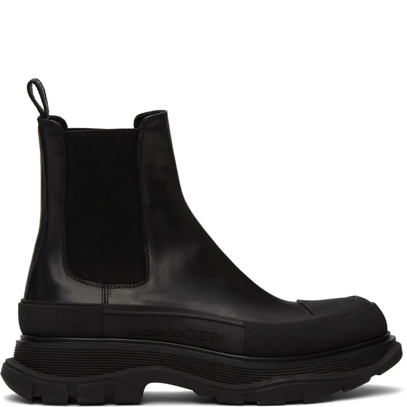 Tread Chelsea Matte Leather Boots, Black