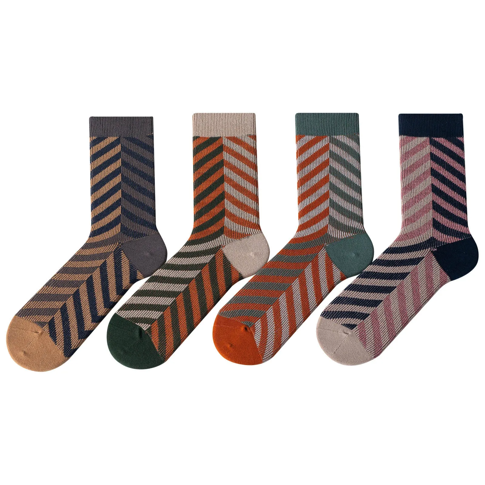 Tube Socks Men's Retro Striped Socks