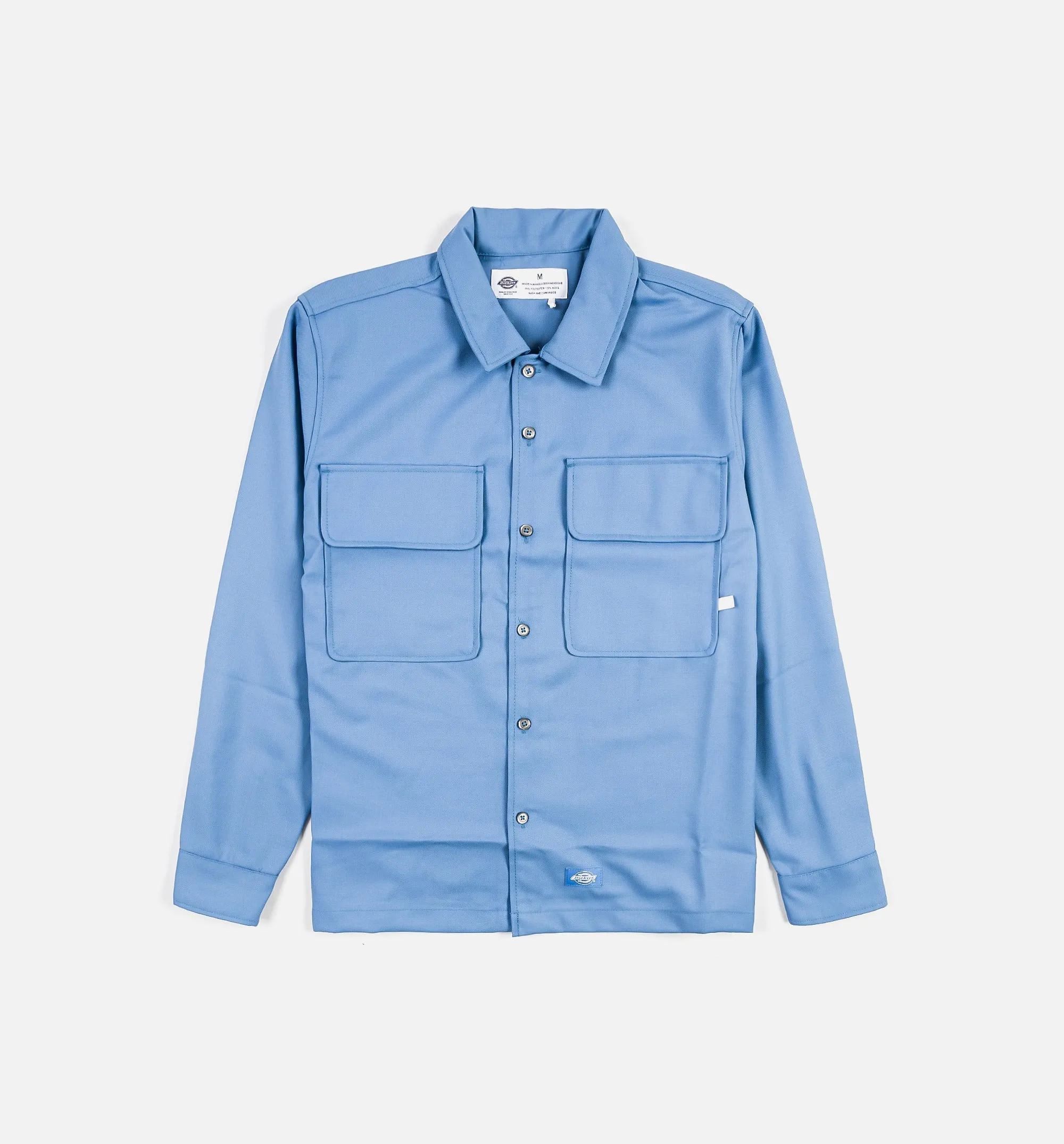 Twill Work Mens Long Sleeve Shirt - Blue