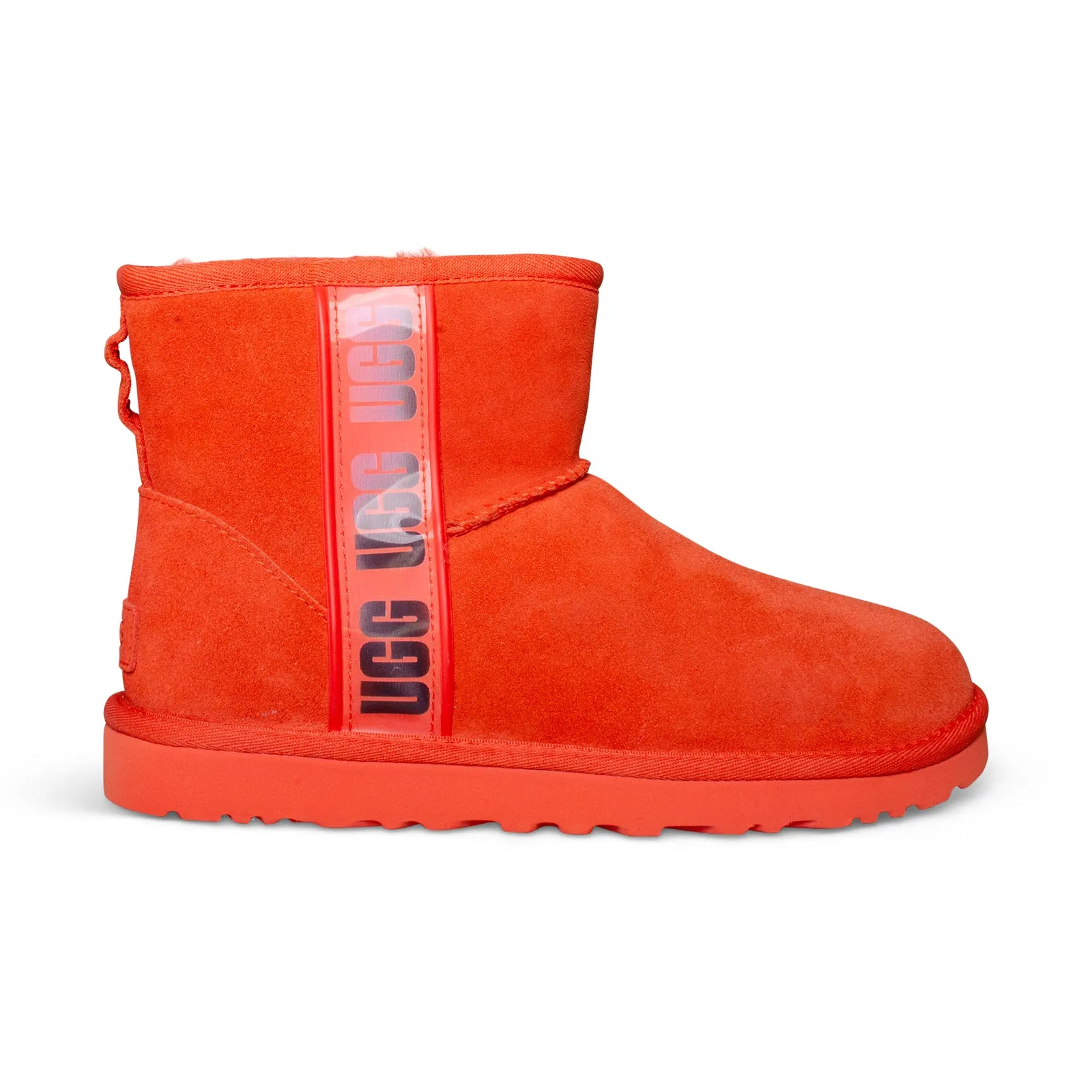 UGG Classic Mini Side Logo II Hazard Orange Boots - Women's