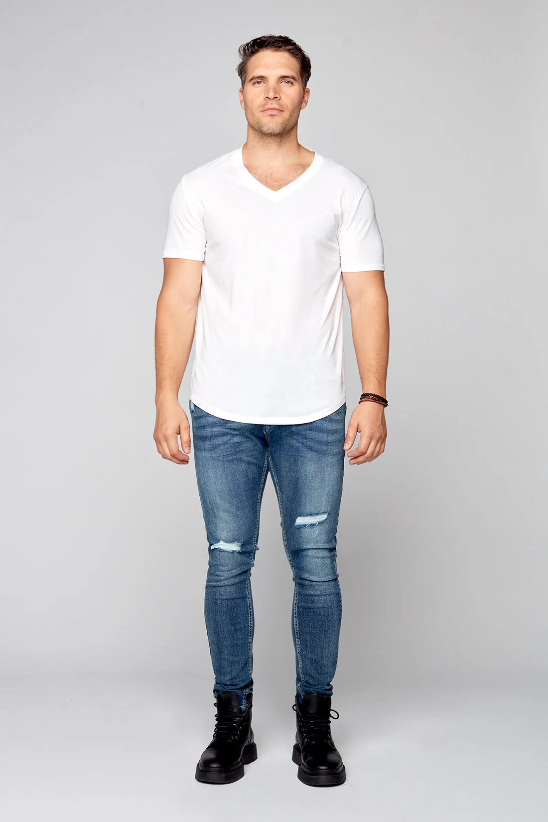 V-Neck T-Shirt - White