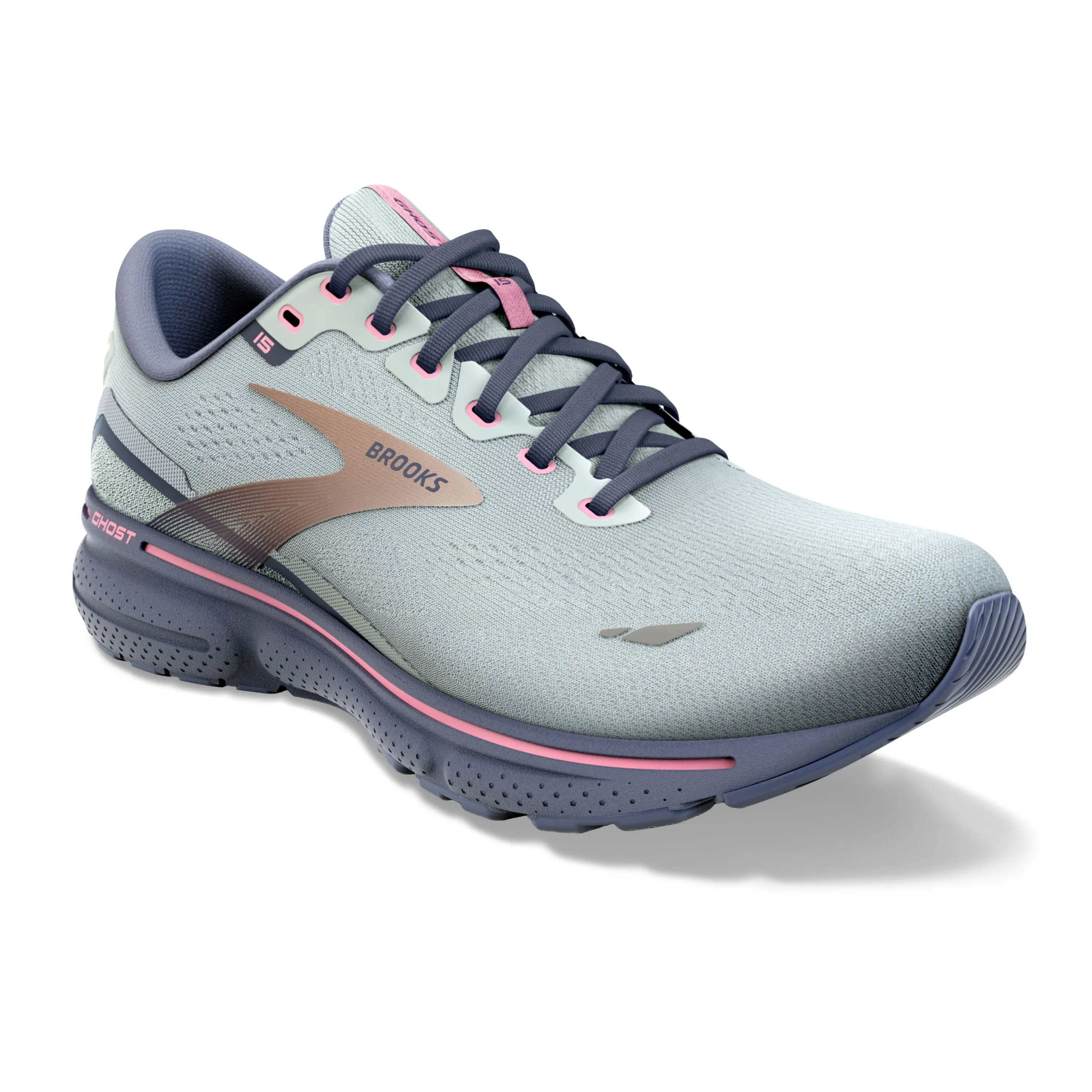 W Brooks Ghost 15 Spa Blue/Neo Pink/ Copper