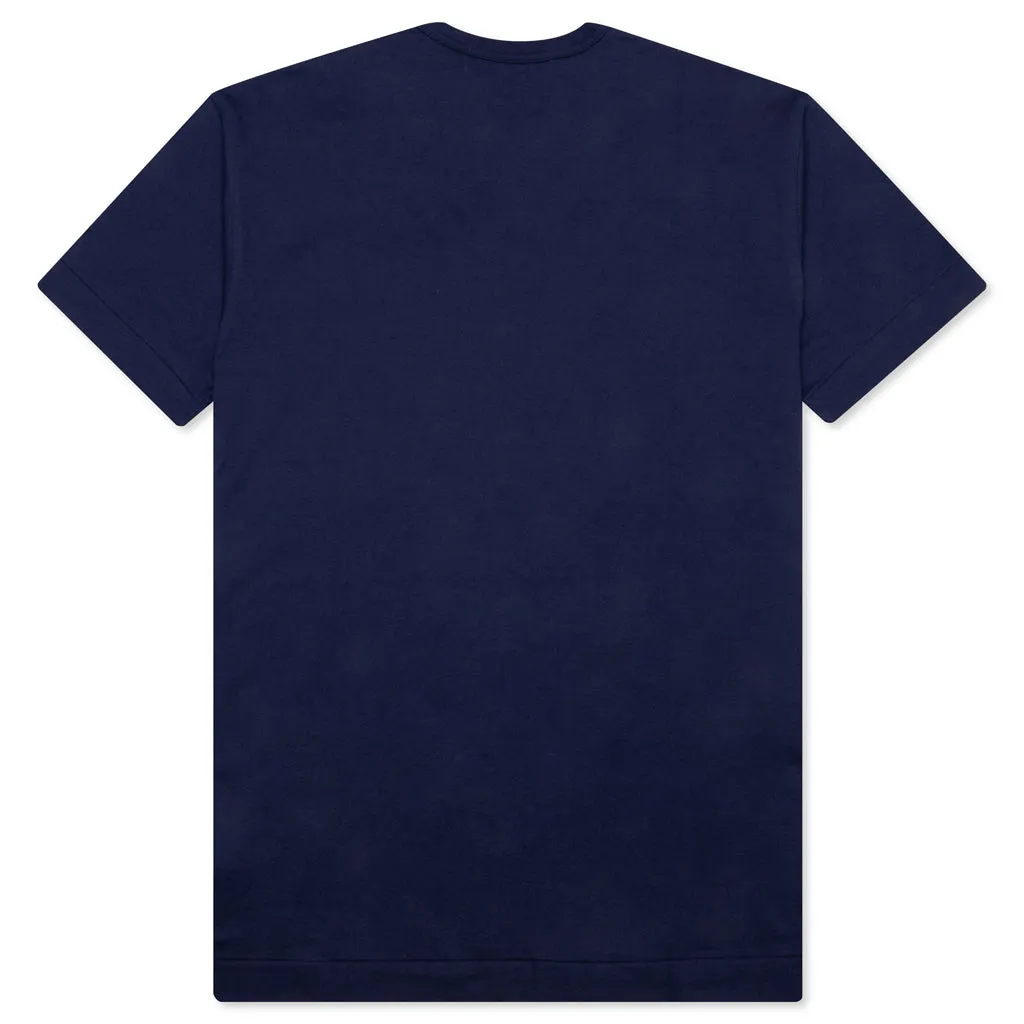 White Heart T-Shirt - Navy