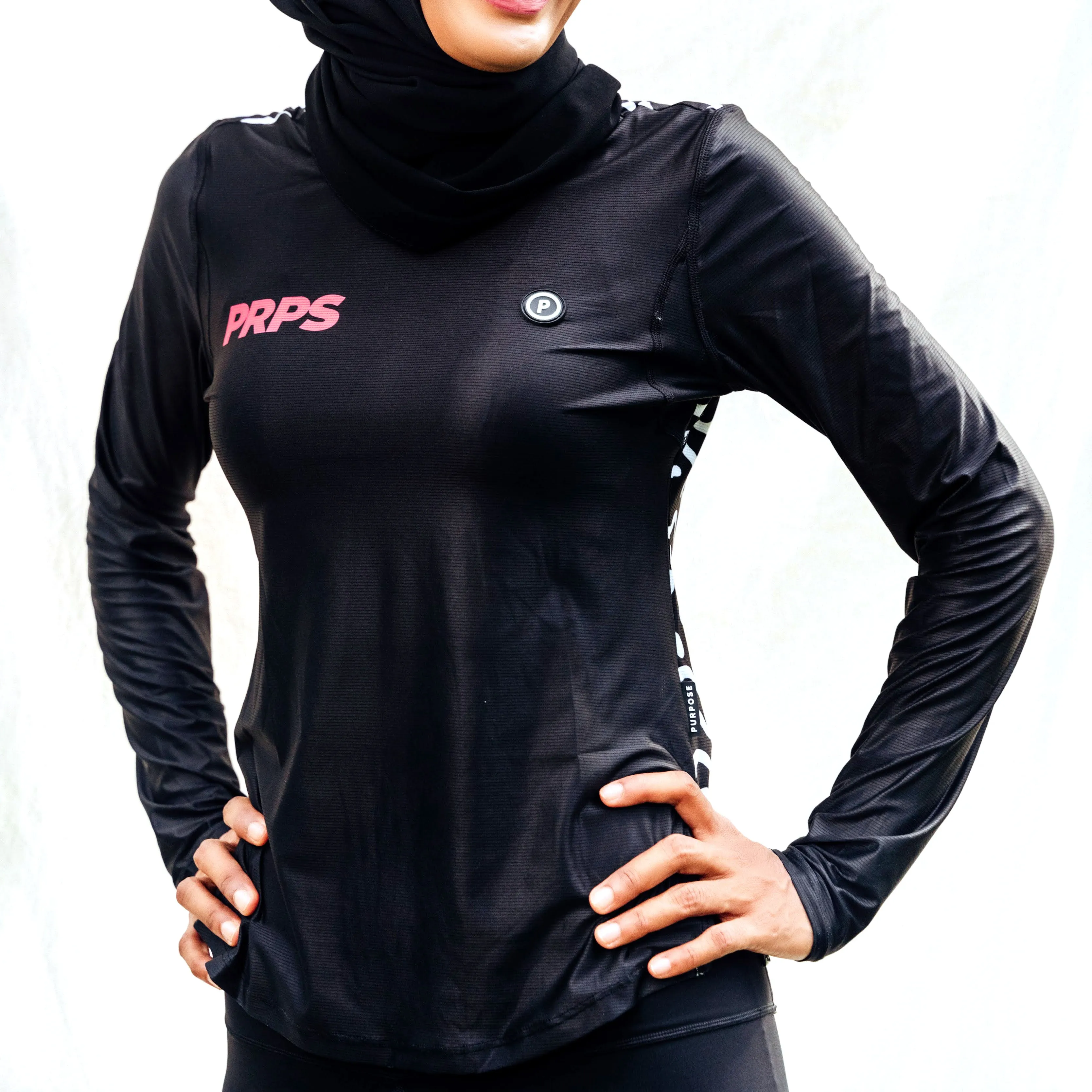 Women Long Sleeve Running Shirt Hypermesh ELITE (Black)