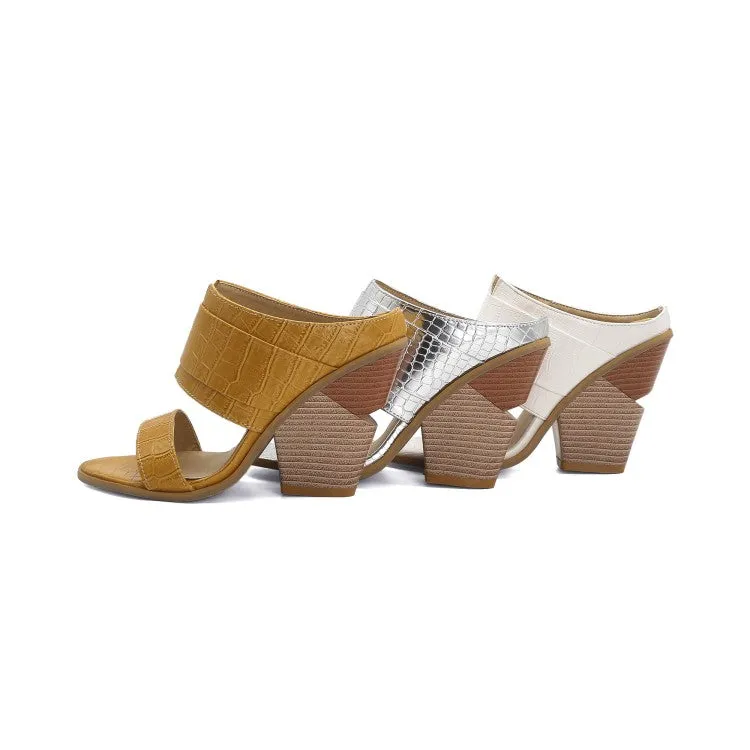 Women's Cone Heel Slides Sandals